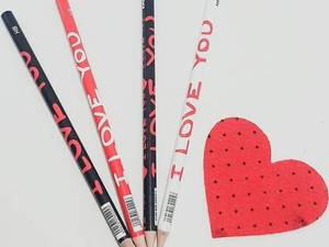مداد مشکی فکتیس طرح I Love You برای نوشتن و طراحی