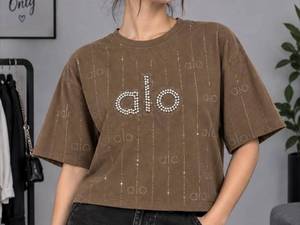 تیشرت طرح ALO نگین‌دار کد ۱۰۰۲