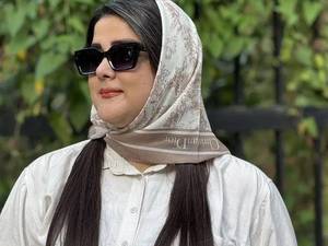 مینی اسکارف نخی طرح جنگل دیور مناسب استایل روزمره