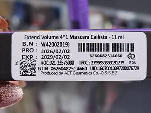ریمل بنفش کالیستا مدل Extend Volume حجم 11 میلی لیتر