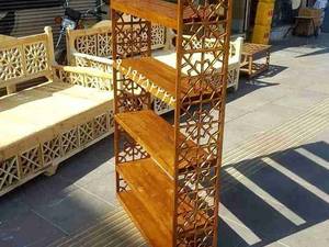 ساخت و تولید انواع کتابخانه مشبک چوبی