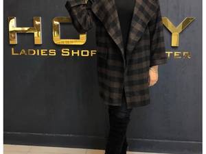 کت پشمی چهارخانه