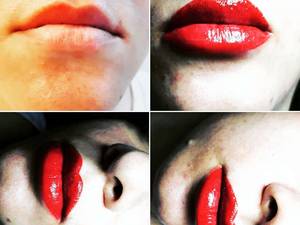 آموزش و اجرای کانتور لب (رژلب دائم)شیدینگ لب