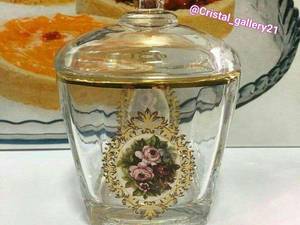 فنجان و قندان لب طلایی گل زر