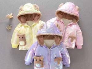 کاپشن براق  خزدار دخترانه