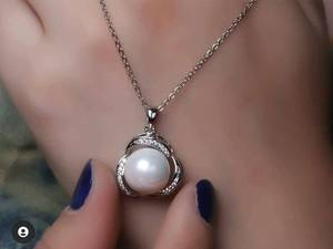 گردنبند استیل با نگین مروارید برند ZORA