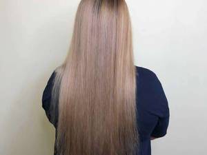 هایلایت مو با رنگساژ ترکیبی و مش نود درصد در ابهر