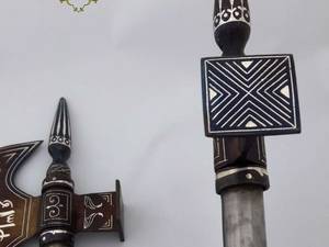 تبر زین نقره کوب