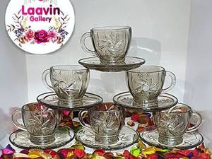 فنجان نعلبکی سان استار طرح چک دودی
