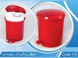 سطل پدال دار دوجداره ردرز