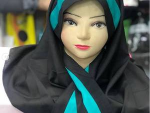 مقنعه کرپ و نخی