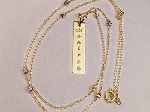 ساخت پلاک مستطیلی طلا