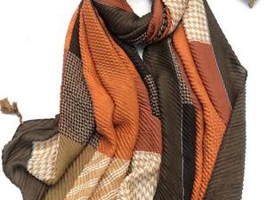 شال نخی پلیسه پاییزه 